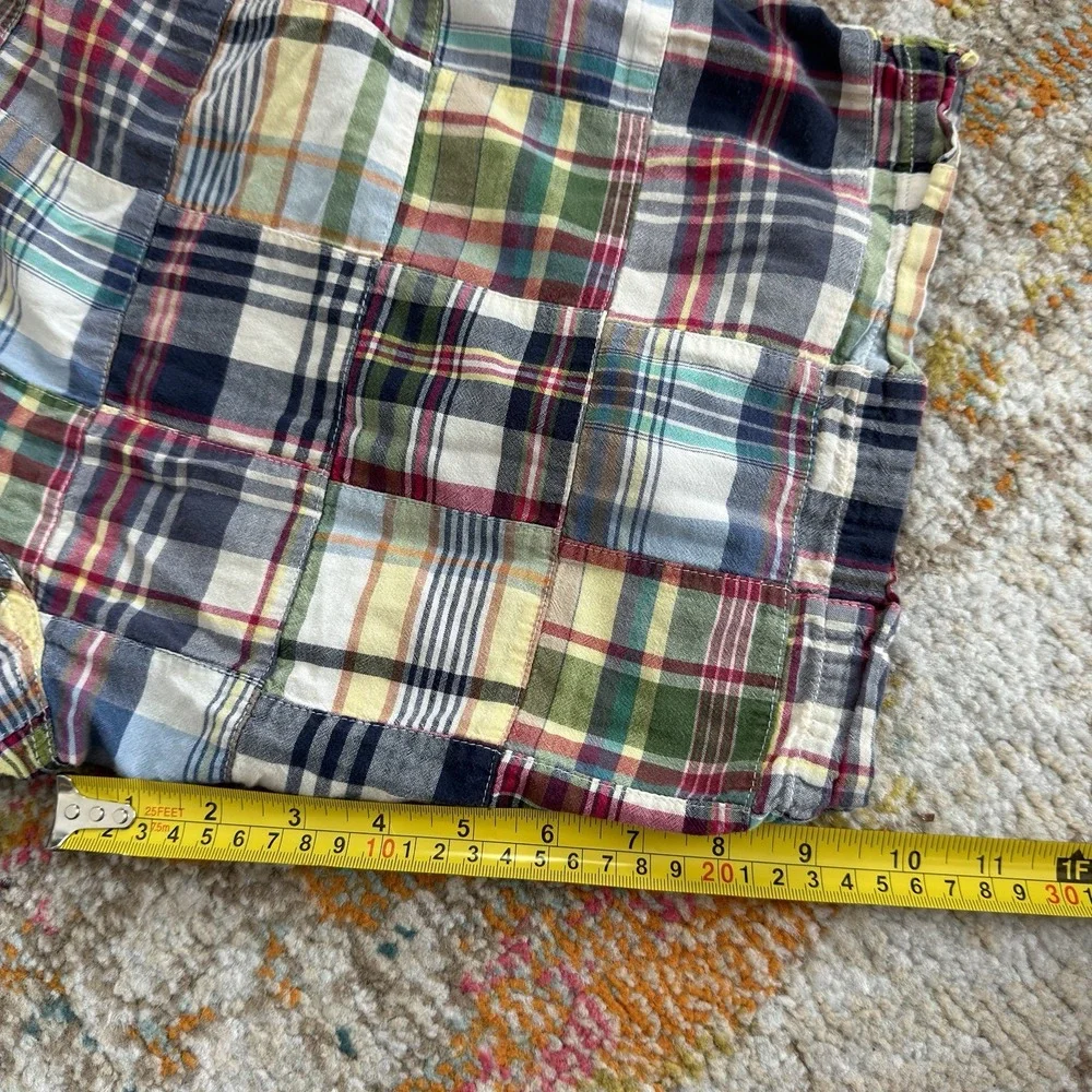 J.Crew Patchwork Plaid Madras Shorts Mens Size 30W Multicolor Preppy Y2K